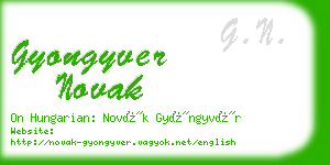 gyongyver novak business card
